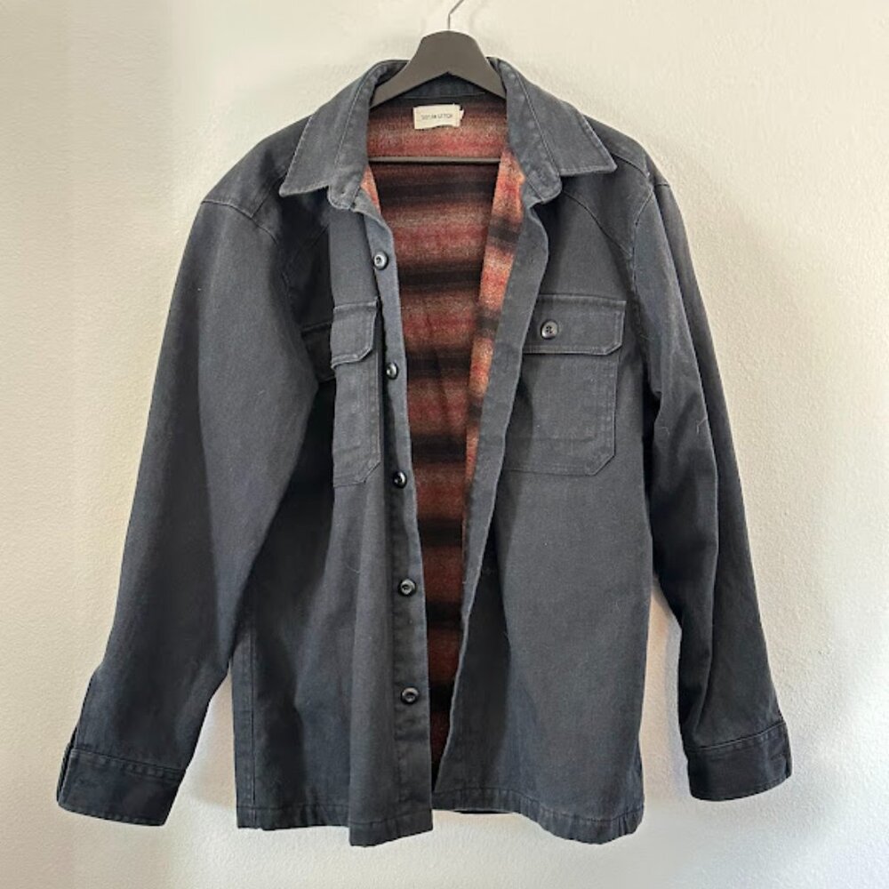 Taylor Stitch Flannel Lined Button Up Work Shirt | Mens XL/46